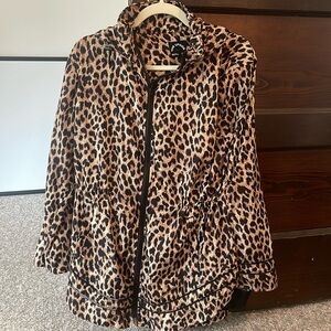 The Upside Cheetah Print Light Weight Jacket w/ Hood